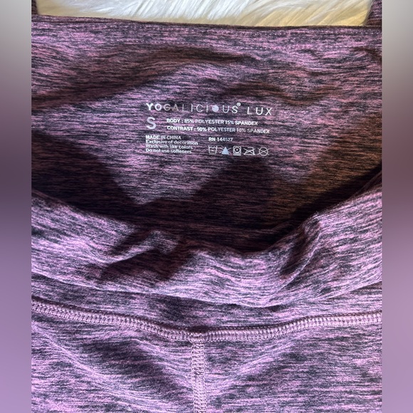 Yogalicious Lux Heathered Pink Leggings - Picture 6 of 6